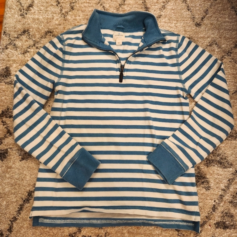 J Crew Crewcut Kids' half-zip cotton popover shirt size L (10-12)